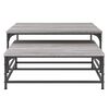 vidaXL Tables basses gigognes 2 pcs sonoma gris bois d'ing&eacute;nierie