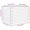 vidaXL Jardini&egrave;re cire marron 60x60x45,5 cm bois de pin massif