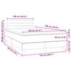 vidaXL Sommier &agrave; lattes de lit matelas et LED cr&egrave;me 120x190 cm tissu