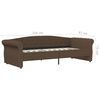 vidaXL Lit avec &eacute;clairage USB Marron Tissu 90x200 cm