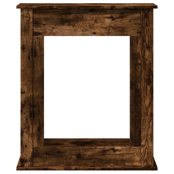 VidaXL Cadre de cheminée chêne fumé 75x20x87,5 cm bois d'ingénierie