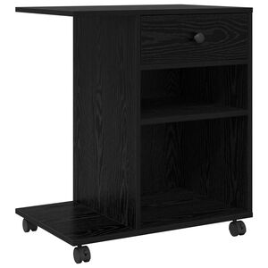 vidaXL Support d'imprimante Ch&ecirc;ne noir 60 x 40 x 68,5 cm