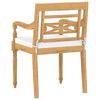 vidaXL Chaises Batavia lot de 6 avec coussins Bois de teck solide