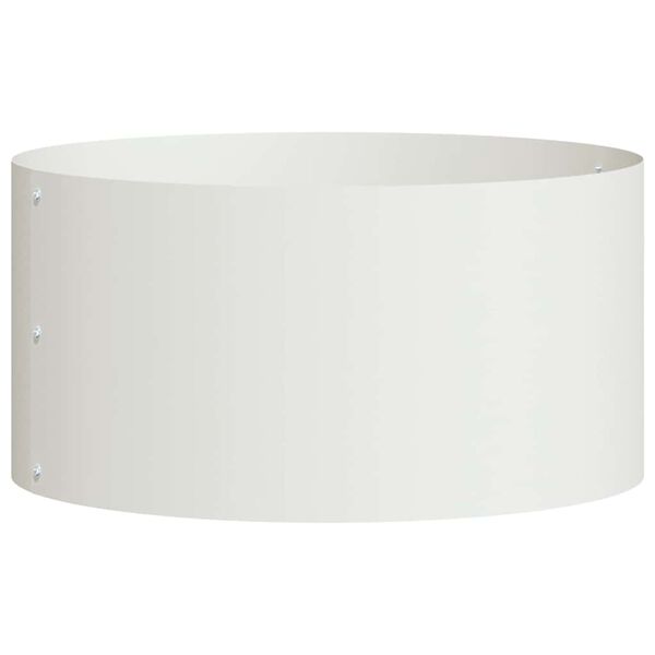 vidaXL Anneau de jardini&egrave;re Blanc 40 x 40 x 20 cm Acier lamin&eacute; &agrave; froid