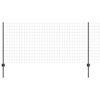vidaXL Cl&ocirc;ture Euro avec poteau 10 x 1 m Acier recouvert de PVC Gris