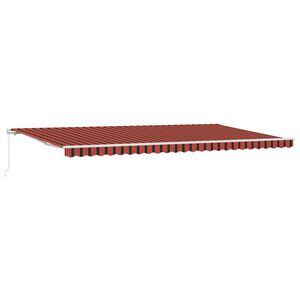 vidaXL Auvent r&eacute;tractable Orange et marron 600 &times; 300 cm