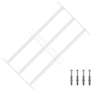 vidaXL Grille de s&eacute;curit&eacute; pour fen&ecirc;tres avec 3 barres transversales