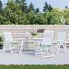 vidaXL Coussins de chaise 4 pcs Motif de feuille 50 x 50 x 4 cm