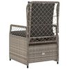 vidaXL Chaises inclinables de jardin lot de2 gris clair r&eacute;sine tress&eacute;e