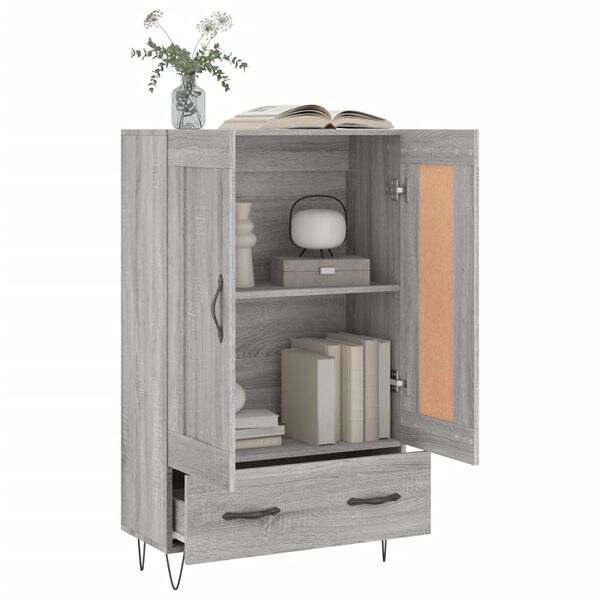 vidaXL Buffet haut sonoma gris 69,5x31x115 cm bois d'ingénierie