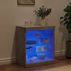 vidaXL Buffet avec lumi&egrave;res LED gris b&eacute;ton 60,5x37x67 cm