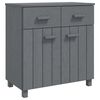 vidaXL Buffet HAMAR Gris fonc&eacute; 79x40x80 cm Bois massif de pin