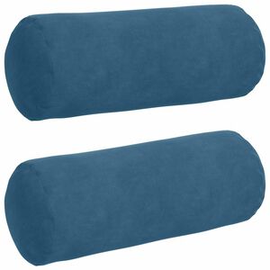 vidaXL Coussins d'accent 2 pcs Bleu &Oslash; 15 x 40 cm