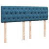 vidaXL Sommier &agrave; lattes de lit et matelas bleu 140x190 cm velours