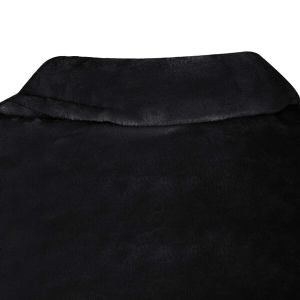 vidaXL Sweat &agrave; capuche couverture Noir F Flanelle