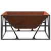 vidaXL Braise Marron 80 x 80 x 40 cm Acier patin&eacute;