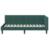 vidaXL Cadre de lit d'angle avec t&ecirc;te de lit Vert fonc&eacute; 90 cm x 190 cm
