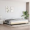 vidaXL Cadre de lit sans matelas cr&egrave;me 200x200 cm tissu