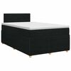 vidaXL Lit boxspring avec matelas Noir 120 x 190 cm Tissu