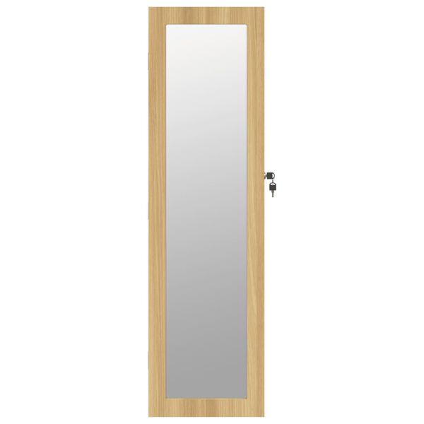 vidaXL Armoire &agrave; bijoux avec miroir murale 30x8,5x106 cm