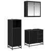 vidaXL Ensemble de mobilier de salle de bain 3 pc Ch&ecirc;ne noir