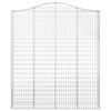 vidaXL Paniers à gabions arqués 7 pcs 200x30x220/240 cm fer galvanisé