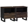 vidaXL Table de chevet 2 pc Noyer 40 x 33 x 46 cm Bois d'ing&eacute;nierie