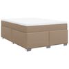 vidaXL Sommier &agrave; lattes de lit avec matelas Cappuccino 160x200 cm