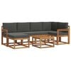 vidaXL Ensemble de canap&eacute;s d'ext&eacute;rieur 7 pcs Naturel et Anthracite