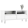 vidaXL Meuble TV blanc 100x34,5x44,5 cm bois d'ing&eacute;nierie