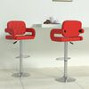 vidaXL Tabourets de bar lot de 2 rouge similicuir
