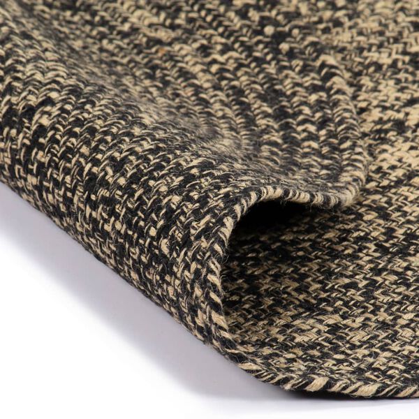 vidaXL Tapis fait &agrave; la main Jute Noir et naturel 90 cm