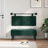 vidaXL T&ecirc;te de lit suspendue Vert fonc&eacute; 110 x 55 x 5 cm Velours