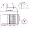 vidaXL Tente de camping tunnel 4 personnes bleu imperm&eacute;able