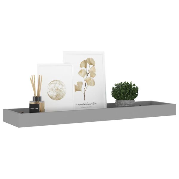 vidaXL &Eacute;tag&egrave;res murales Loggia 2 pcs Gris 60x15x4 cm MDF