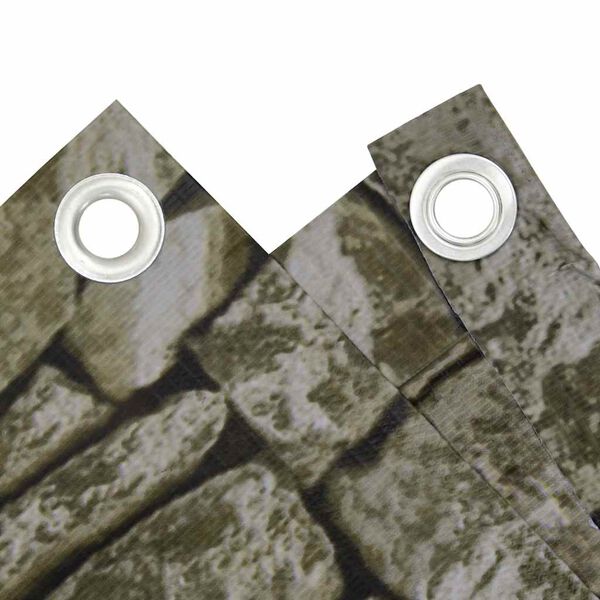 vidaXL &Eacute;cran d'intimit&eacute; de balcon aspect pierre 700x90 cm PVC