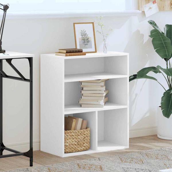 vidaXL Biblioth&egrave;que blanc 60x30x71,5 cm bois d'ing&eacute;nierie