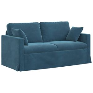 vidaXL Canap&eacute; Bleu 158 x 78 x 80 cm Velours