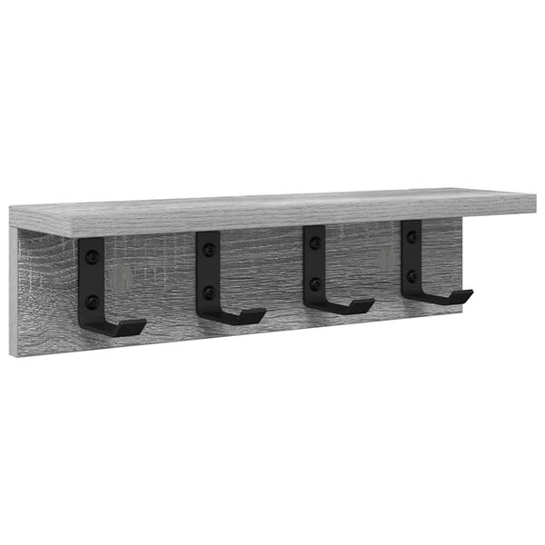 vidaXL Porte-manteau mural Gris Sonoma 40 x 10,5 x 10,5 cm