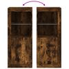 vidaXL Buffet avec lumi&egrave;res LED ch&ecirc;ne fum&eacute; 41x37x100 cm