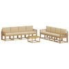 vidaXL Ensemble de canap&eacute;s d'ext&eacute;rieur 9 pc Blanc et Beige