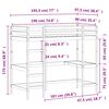 vidaXL Lit superpos&eacute; sans matelas cire marron 90x190 cm pin massif