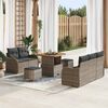 vidaXL Ensemble de canap&eacute; de jardin avec coussin 8 pcs Gris