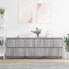 vidaXL Buffets 3 pcs Sonoma gris Bois d'ing&eacute;nierie