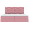 vidaXL Lit avec rangement et LED avec LED Rose 200 x 200 cm Velours