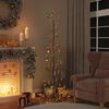 vidaXL Sapin de No&euml;l &agrave; LED avec boules 120 LED blanc chaud 180 cm