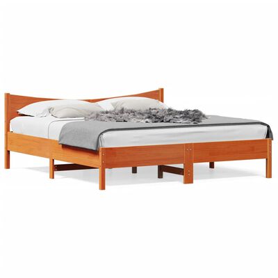 vidaXL Cadre de lit sans matelas cire marron 180x200cm bois pin massif