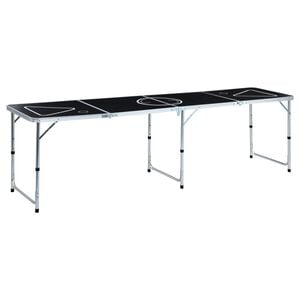 vidaXL Table de bi&egrave;re-pong pliable 240 cm Noir