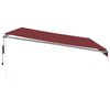 vidaXL Auvent r&eacute;tractable automatique avec LED bordeaux 500x350 cm