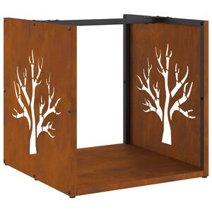 VidaXL &Eacute;tag&egrave;re &agrave; bois 40x40x40 cm acier r&eacute;sistant aux intemp&eacute;ries